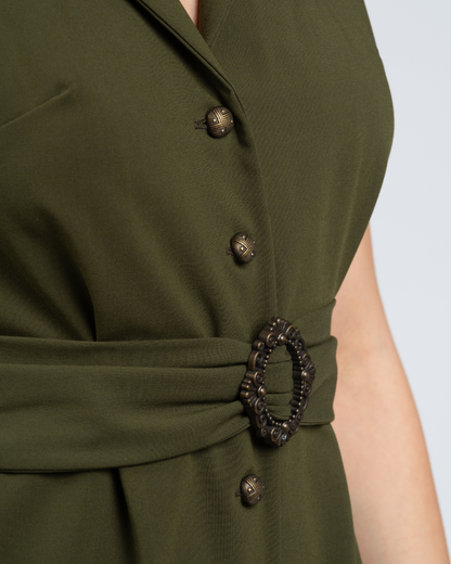 Asha Eathy Green Jumpsuit