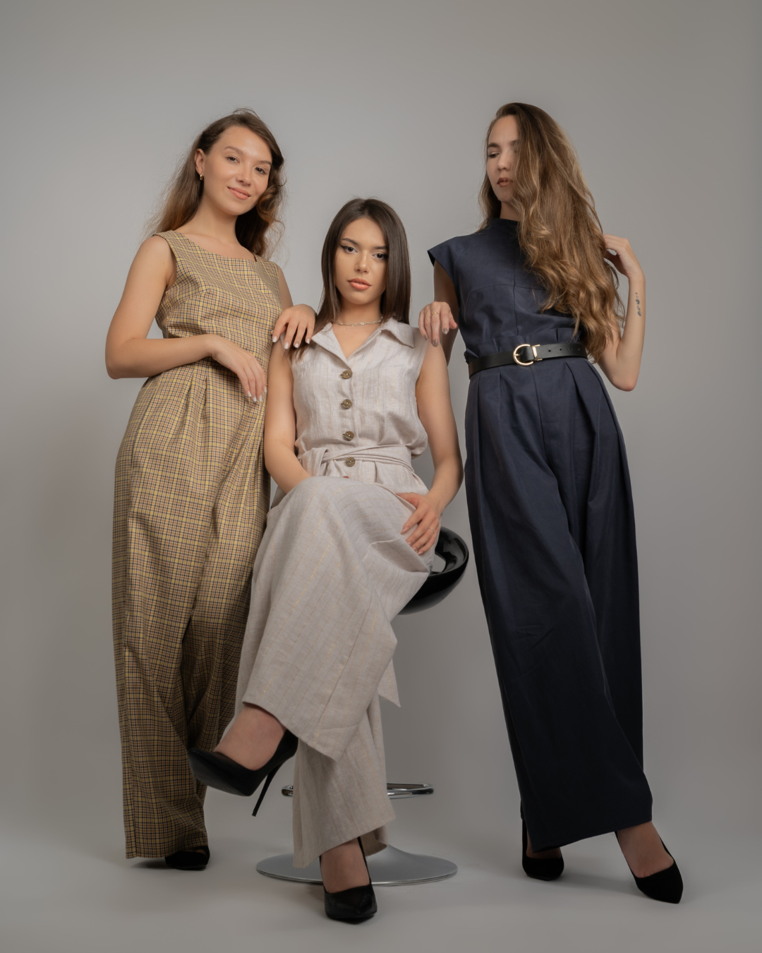 Asha Beige - Linen Jumpsuit