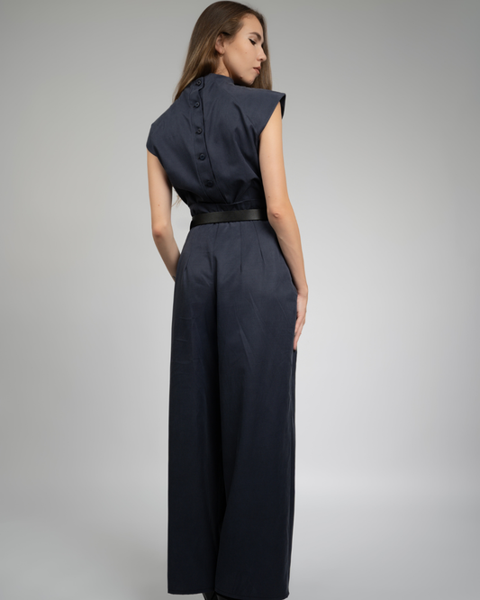 Myra Navy - Palazzo Pants